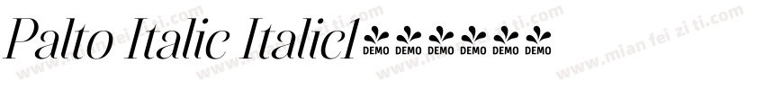 Palto Italic Italic1字体转换
